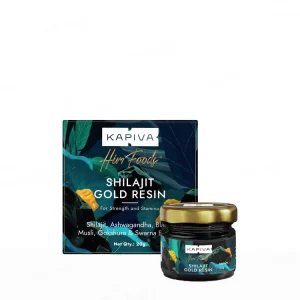 Kapiva Shilajit Gold Resin 20g | Pure Himalayan Shilajit with Gold